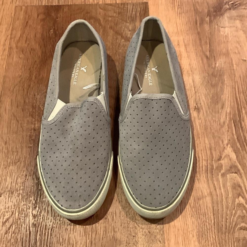 American Eagle Grey Slip Ons